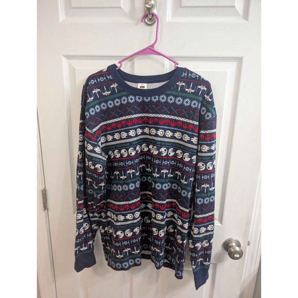 Hanna Andersson Star Wars Fair Isle Organic‎ Cotton Pajama Top Unisex - Size XXL